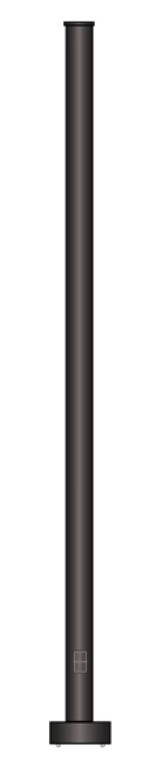 AV Poles RSA - 12 - 4 - .125 - BK Round Straight Aluminum Pole - Lighting Supply Guy