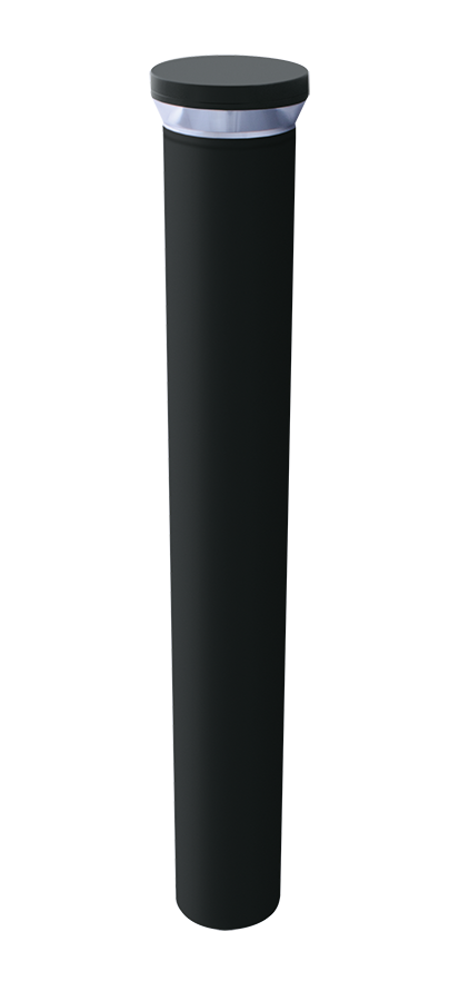 Rab BLEDR24  24 watt LED Square Bollard, 42" tall, Frosted Vandal Resistant Polycarbonate lens, 5100K, 2546 lumens, 100,000hr life, 120-277 volt, Bronze Finish