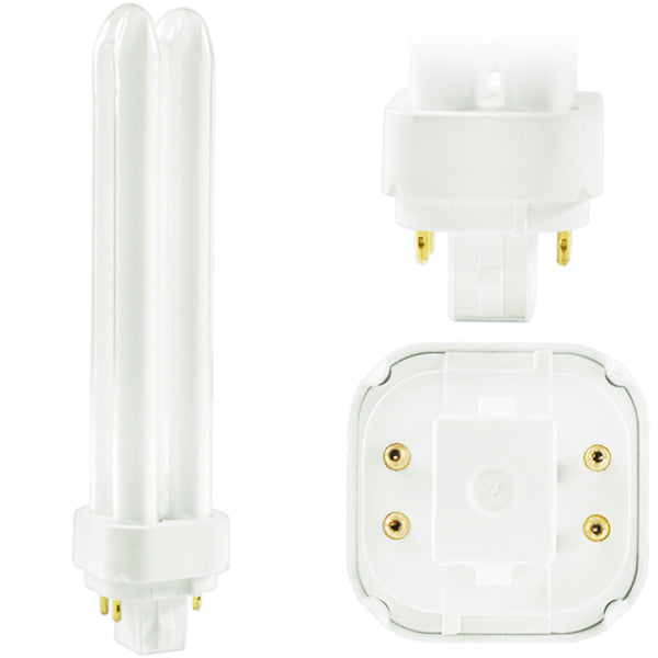 Plusrite 4033 PL26W/2U/4P/827 26 watt Double-Tube Compact Fluorescent Lamp, 4-Pin (G24q-3) base, 2700K, 1800 lumens, 10,000hr life