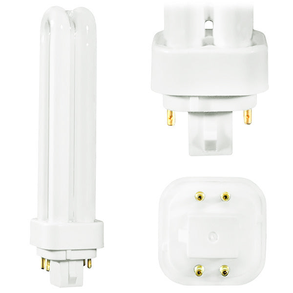 Plusrite 4031 PL18W/2U/4P/835 18 watt Double-Tube Compact Fluorescent Lamp, 4-Pin (G24q-2) base, 3500K, 1200 lumens, 10,000hr life