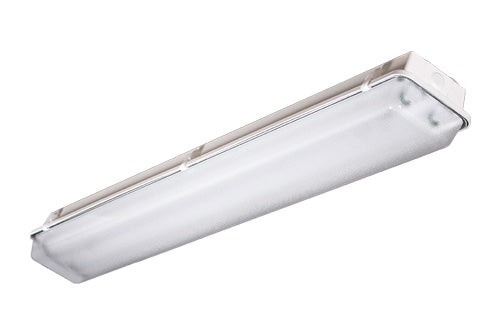 Utopia DW4-132-DRS-UNV  One-Lamp 4ft. Sealtight Fluorescent T8 Fixture, w/out lamp, shallow diffuser, Electronic ballast, 120/277 volt