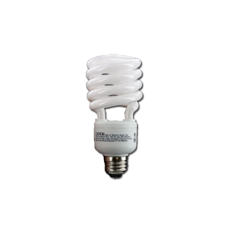 Eiko 05413 SP27/35K 27 watt Spiral Compact Fluorescent Lamp, Medium (E26) base, 3500K, 1700 lumens, 10,000hr life, 120 volt