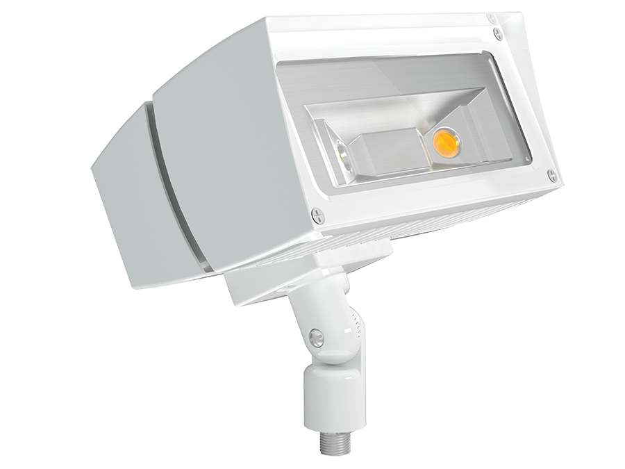 Rab FFLED39Y 39 watt LED Floodlight Fixture, 7-1/2" x 11" x 10" tall, 3000K, 5509 lumens, 100,000hr life, 120-277 volt, Bronze Finish. *Discontinued*