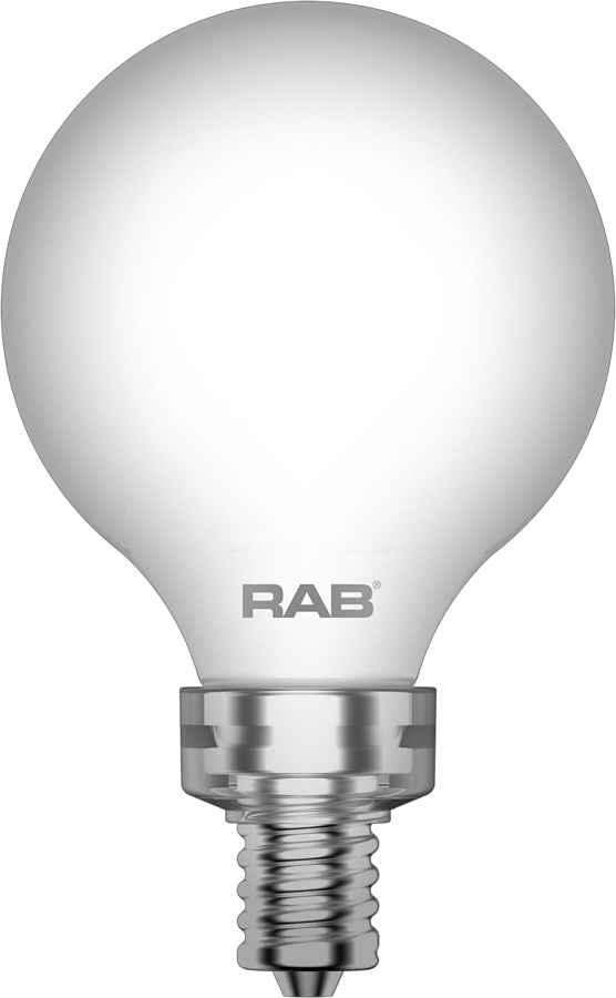 Rab G16.5-3-E12-927-F-F E12 CRI90 2700K Dim Frosted Filament G16.5 3.8W 40EQ 350lm Lamp