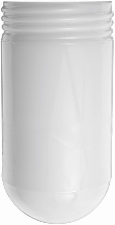 Rab GL200W  Glass Threaded 8-1/4" Vaporproof Jar, White Finish