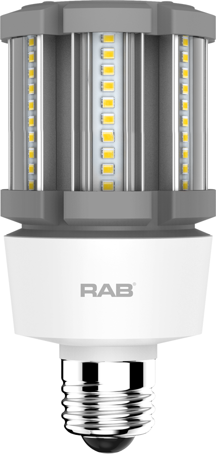 Rab HID-12-E26-830-BYP-PT 12 watt LED Cluster Lamp to replace 50W HID, 2-3/8" Dia. x 4-15/16" Tall, Medium (E26) Base, 3000K, 1650 lumens, 50,000hr life, 120-277 Volt, Non-Dimmable, Ballast Bypass