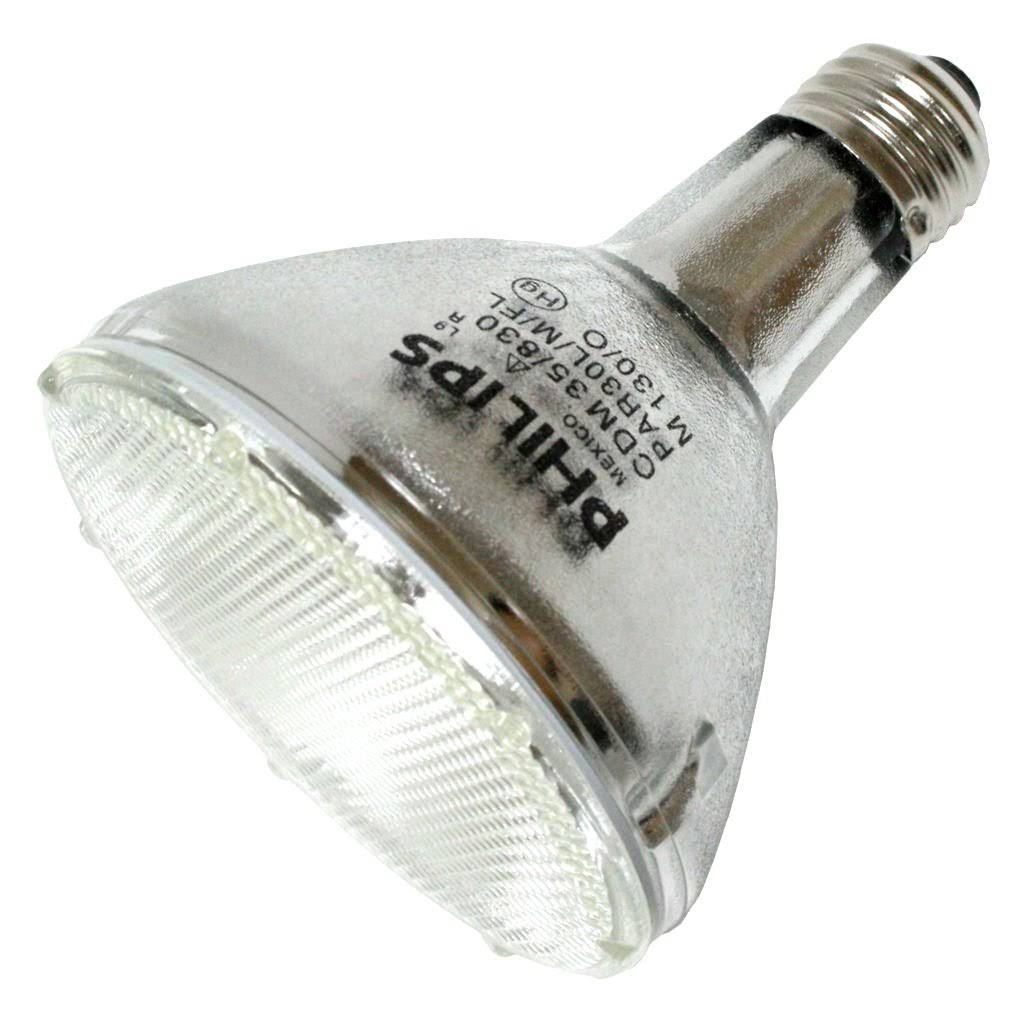 Philips 223305 CDM35/PAR30L/M/FL/3000K 35 watt PAR30 Long Neck Protected Pulse Start Ceramic Metal Halide Flood Lamp, Medium (E26) base, 30° beam angle, 2200 lumens, 9,000hr life. *Discontinued*