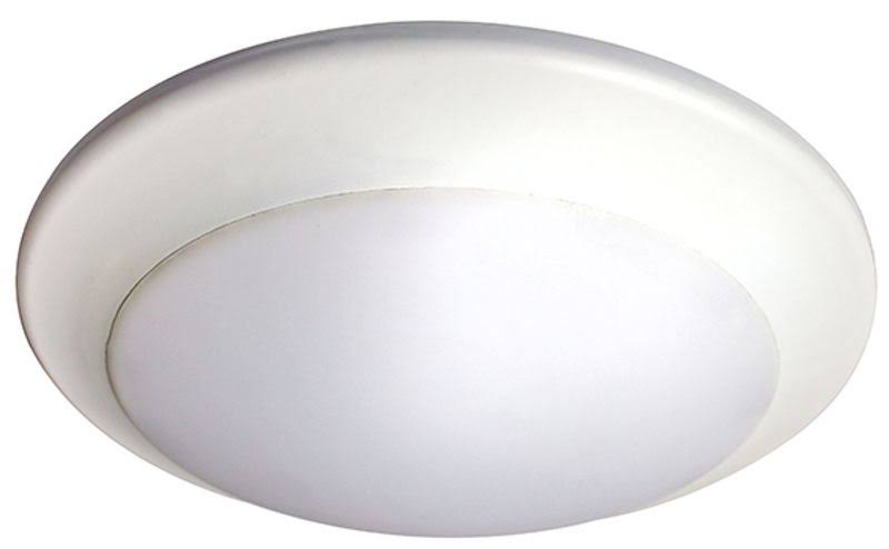 Westgate DLS6-30K  6" 15 watt LED Trim Disc Downlight Fixture, Surface Mount, Translucent Acrylic lens, 3000K, 1000 lumens, 35,000hr life, 120 volt, Dimming, White Finish. *Discontinued*