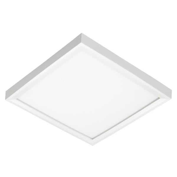 Juno JSFSQ 12IN 13LM SWW5 90CRI MVOLT ZT WH M6 14.7 watt LED 12" Square Ceiling Light Fixture, 2700K-4000K Color Selectable, 1300 lumens, 50,000hr life, 120-277 Volt, 0-10 Volt Dimming, White Finish