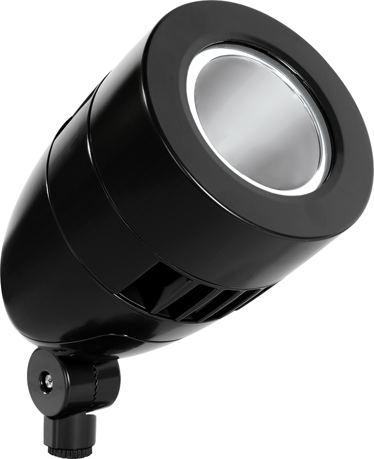 Rab HSLED13YA  13 watt LED Bullet Spotlight Fixture, 5-1/2" x 9-1/4" tall, 3000K, 1089 lumens, 100,000hr life, 120-277 volt, Bronze Finish