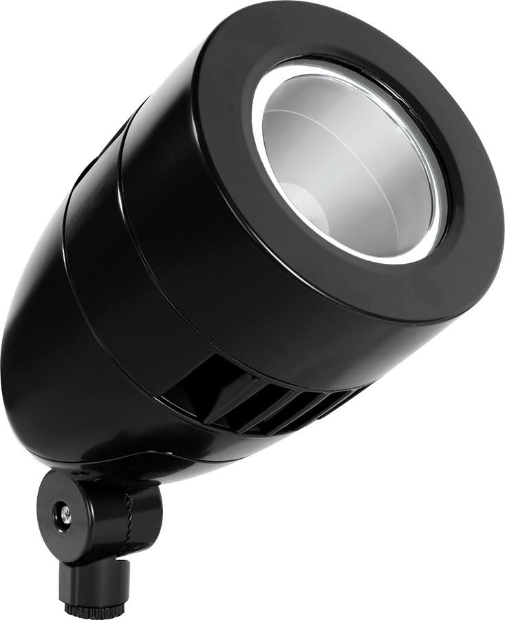 Rab HSLED13A  13 watt LED Bullet Spotlight Fixture, 5-1/2" x 9-1/4" tall, 5100K, 1373 lumens, 100,000hr life, 120-277 volt, Bronze Finish