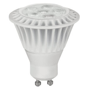 TCP L50MR16GUD2527KFLCQ 7 watt MR16 LED Lamp, GU10 base, 2700K, 500 lumens, 25,000 hr life, 120 volt, Dimming