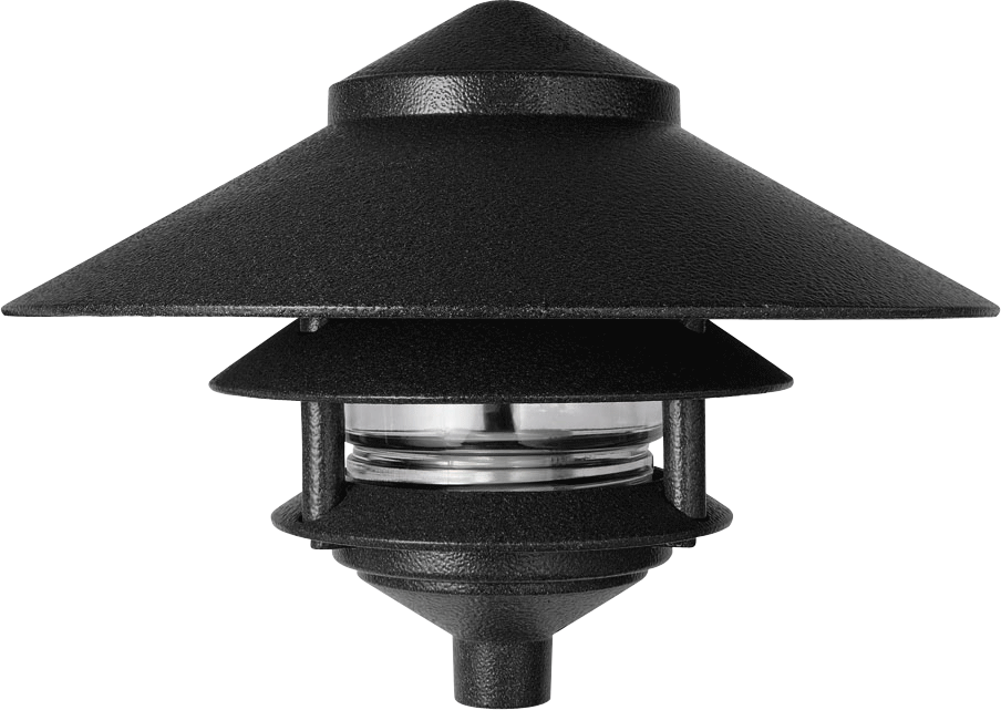 Rab LLD4B 4-Tier Dome-Top Pagoda Fixture, 10" x 8.5" tall, w/out 100W Max. A19 Medium (E26) base, 1650 lumens, 120 volt, Black Finish