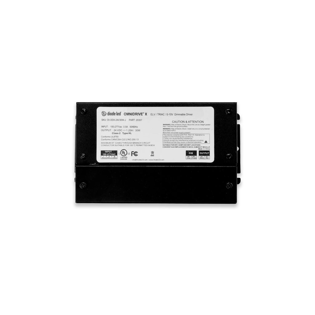 DiodeLED DI-ODX-24V30W-J 30 watt Constant Voltage LED Driver, 120-277V Input, 24VDC Output, 0-10V Dimming