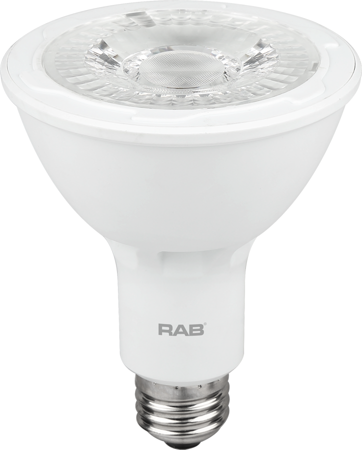 Rab PAR30L-11-927-25D-DIM 11 watt PAR30 LED Long Neck Flood Lamp, Medium (E26) Base, 2700K, 900 lumens, 25º beam angle, 40,000hr life, 120 Volt, Dimming