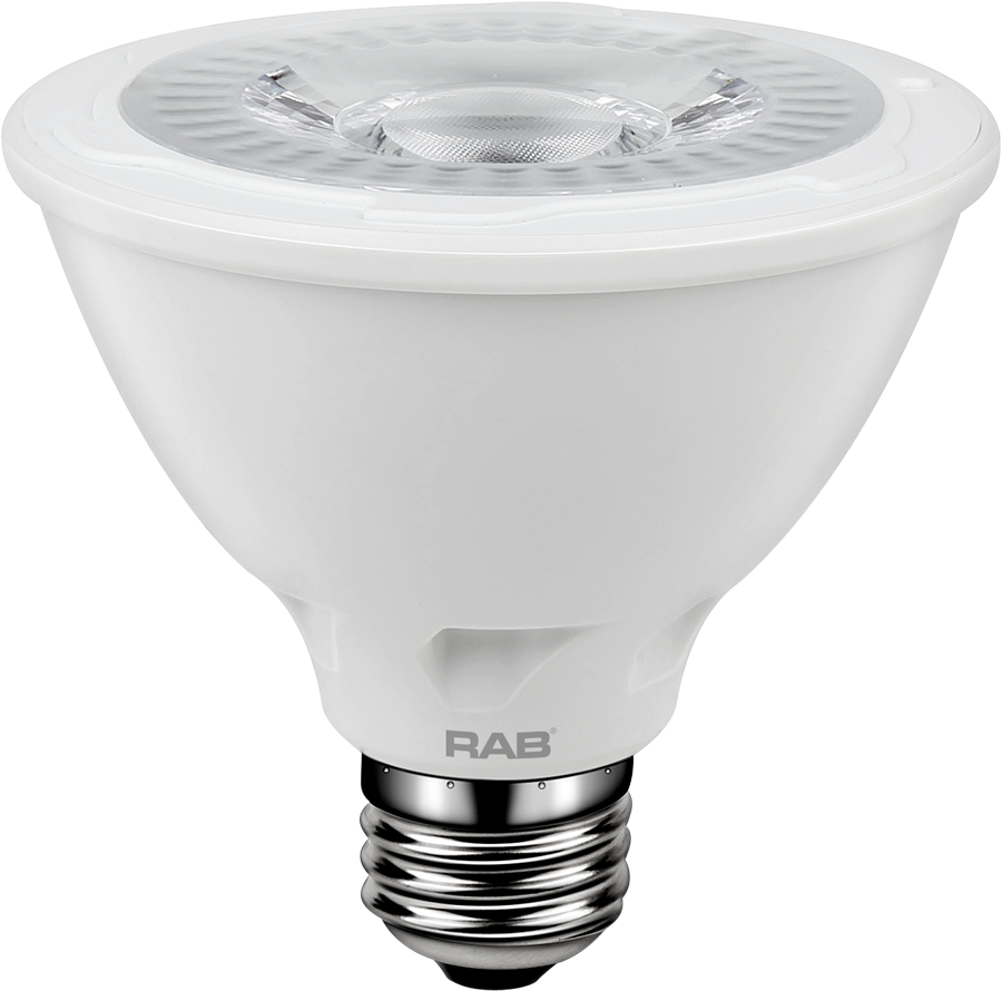 Rab PAR30S-11-950-25D-DIM 11 watt PAR30 LED Short Neck Flood Lamp, Medium (E26) Base, 5000K, 900 lumens, 25º beam angle, 40,000hr life, 120 Volt, Dimming