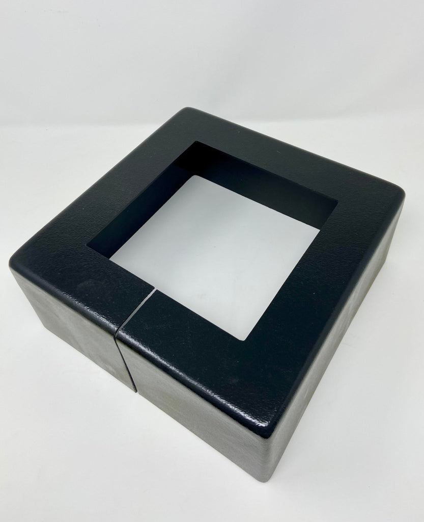 PBC ABS - 10SBC6SBK 10in. Square ABS Base Cover, 6 - 1/4in. Square Hole, Black - Lighting Supply Guy