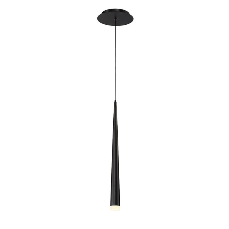 Modern Forms PD-41819-BK 7.4w Cascade Series LED Pendant, 19"h x 1-5/8"w, max 120", 3500K, 428 lumens, 50,000hr life, Black Finish, ELV dimming only