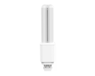 RAB PLC-7-O-840-HYB-G24Q 7w PL Hybrid 4-pin Omnidirectional CFL Replacement Lamp, 5-11/16"h x 1-1/8"w, 4-pin (G24Q/GX24q) sockets, 4000K, 860 lumens, 50,000hr life, 120-277 volt, White finish, Plug and Play or Direct Wire, Dimmable