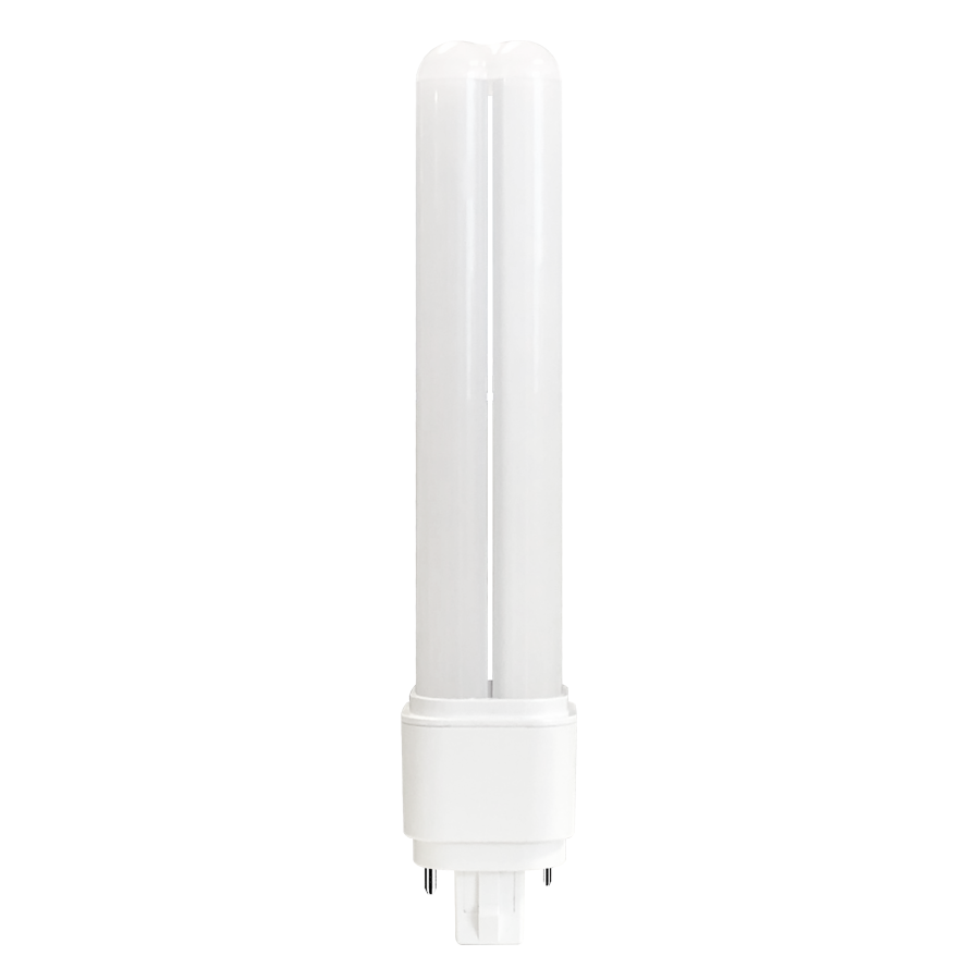 RAB Lighting PLC-9-O-830-HYB 9 watt LED Horizontal/Vertical Plug-and-Play or Direct Wire Lamp to replace 13-18w CFL, 4-pin (G24q/GX24q/GX24q) base, 3000K, 50,000hr life, Non- Dimmable, Ballast Compatible