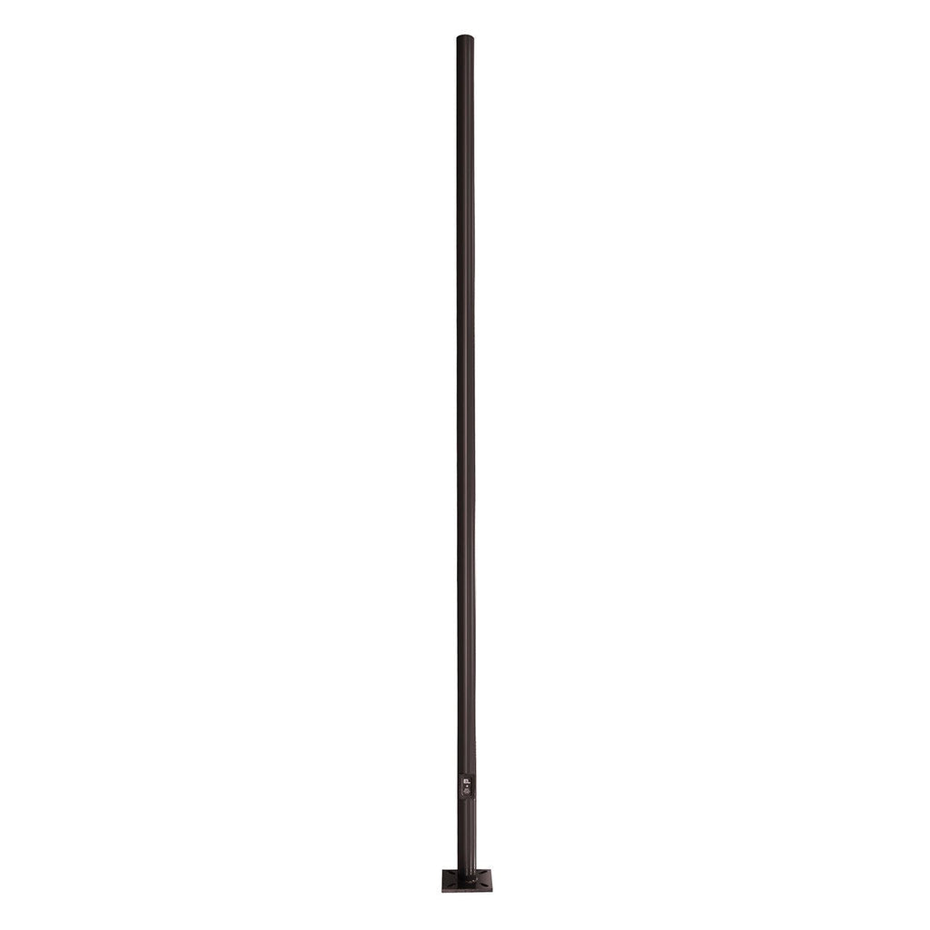 PL&S P - RSS25X5 - 11 - 4X9.5BCD - NT - TC - BZ 25' x 5" Round Straight Steel Pole, 11 Gauge, 4 - Bolt Plate, 9.5" BCD, Bronze - Lighting Supply Guy