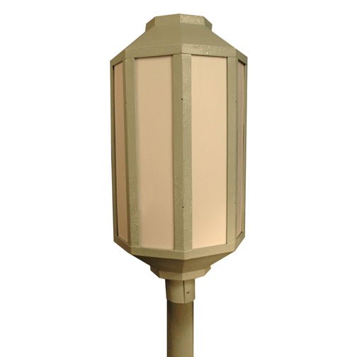 PL&S SJB - 100 - H - MT - CL - BZ - PT - 4"OD 4" Cast Aluminum Post Light Fixture, 16" Octagon, 30" length - Lighting Supply Guy