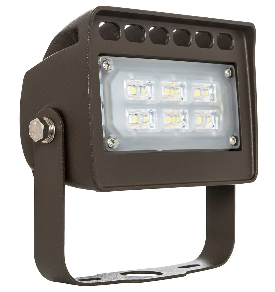 Westgate LF4-12WW-TR 12 watt LED Floodlight Fixture to replace 50W-70W MH, Trunnion Mount, 3000K, 1200 lumens, 70,000hr life, 100-277 volt, Dark Bronze Finish. *Discontinued*