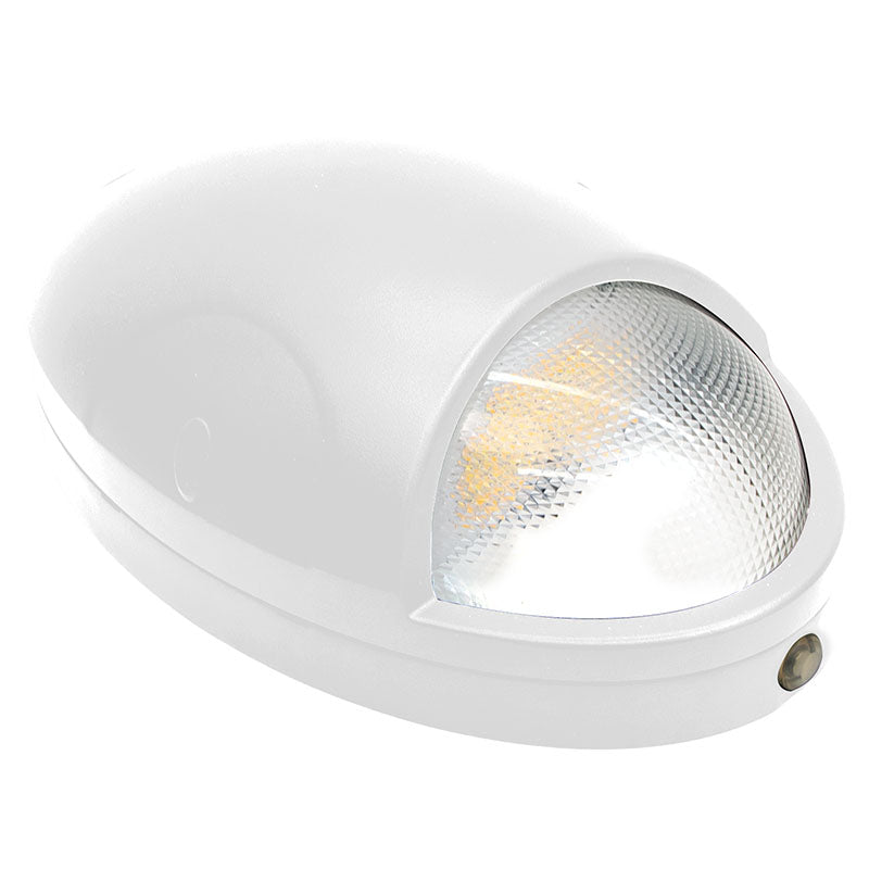 Westgate DELW-15W-MCT-WH 15 watt LED Decoratice EM Backup Light Fixture, 3500K/4000K/5000K Color Selectable, 1950 lumens, 70,000hr life, 120-277 Volt, 0-10V Dimming, Test Button, Battery Backup, White Finish