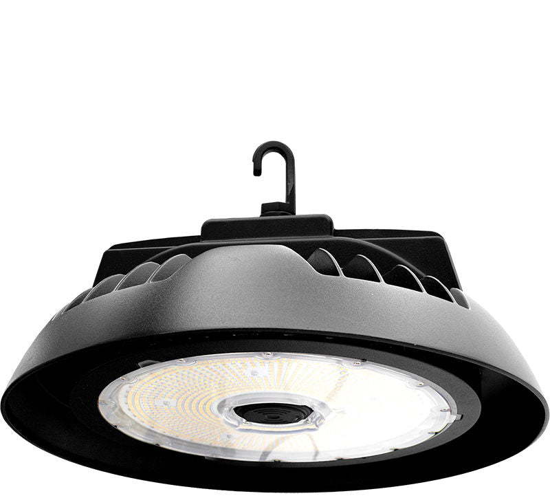 Westgate UHX-230W-MP-50K 100/150/200/230w LED Round High Bay Fixture, 5000K, 15,550-32,200 lumens, 50,000hr life, 120-277 volt, Black Finish, 0-10V Dimming