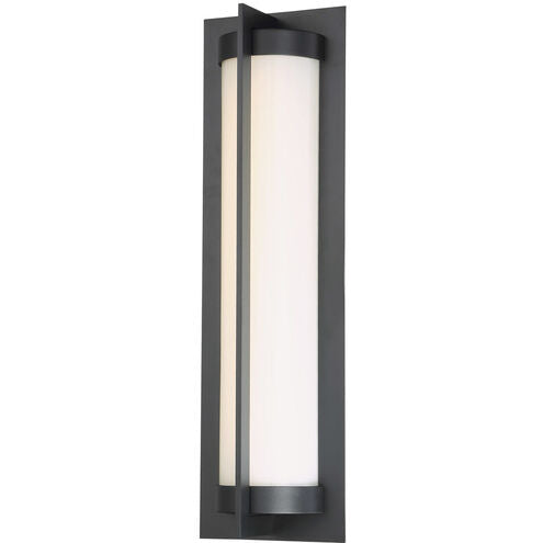 WAC WS-W45720-BK 19.5 watt LED Oberon Series Outdoor Wall Light, 3000K, 1900 lumens, 54,000hr life, 120 Volt, Dimming, Black Finish