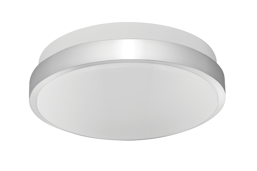 Rab SK12XL12RDN 12 watt LED Round Surface Mount Fixture, 12" diameter, Opal lens, 4000K, 1105 lumens, 50,000hr life, 120 volt, Dimming, White Finish. *Discontinued*