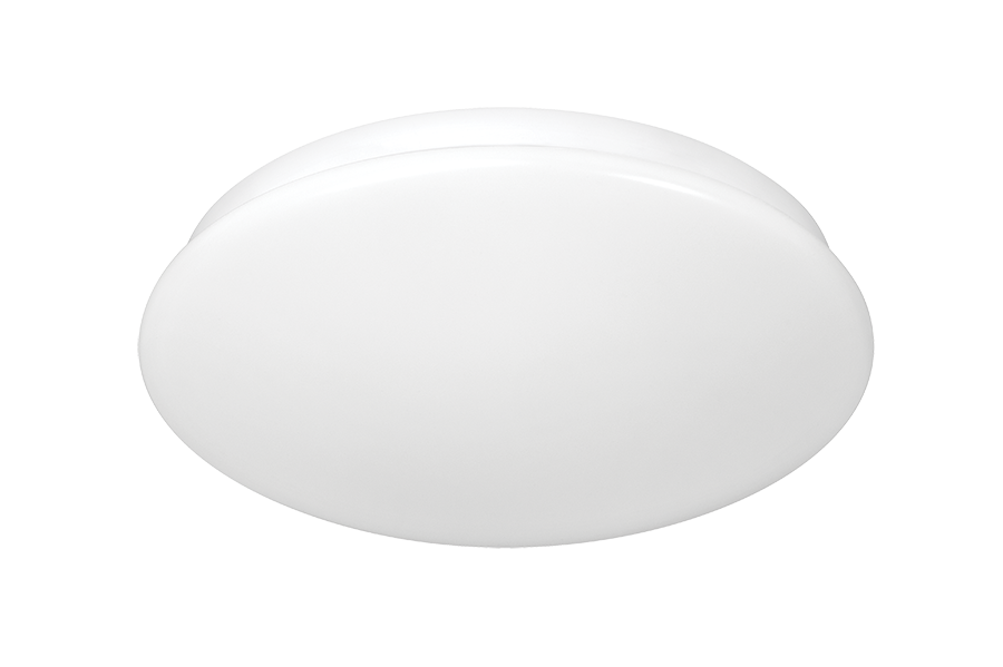 Rab SK16XL20RN 20 watt LED Round Surface Mount Fixture, 16" diameter, Opal lens, 4000K, 2096 lumens, 50,000hr life, 120 volt, Dimming, White Finish. *Discontinued*