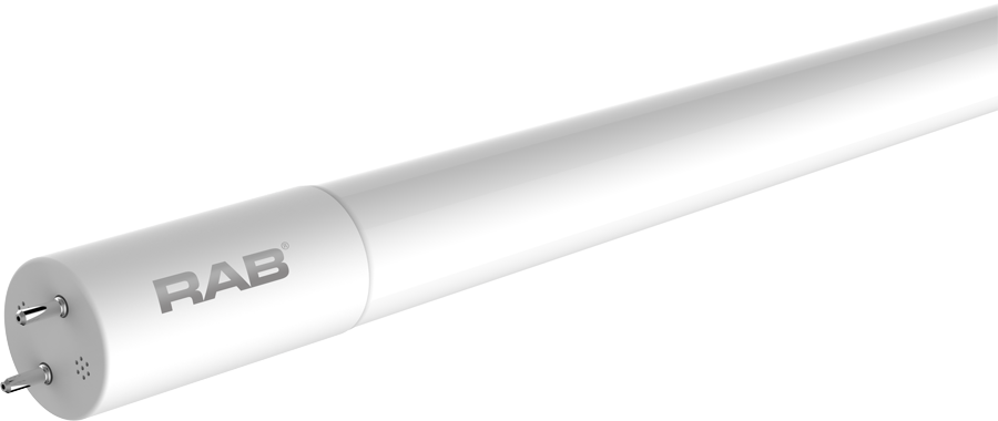 Rab T8-14-48G-840-DE-BYP 14 watt T8 LED 4' Linear Tube Lamp, Medium Bi-Pin (G13) Base, 4000K, 1700 lumens, 50,000hr life, 120-277 Volt, Non-Dimmable, Double-Ended Ballast Bypass