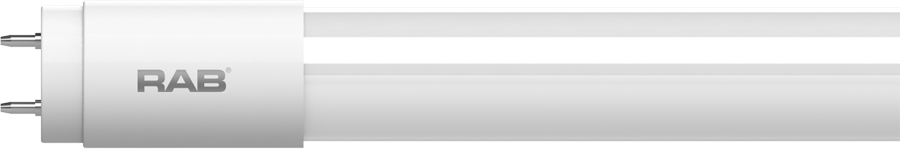 Rab T8-7.5-24G-840-HYB 7.5 watt T8 LED Linear Tube Lamp to replace 17W FL, 24" length, Medium Bi-Pin (G13) base, 4000K, 1150 lumens, 50,000hr life, 120-277 volt, TYPE A/B Hybrid - Ballast Bypass and Ballast Compatible, Non-dimmable