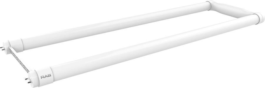 Rab U6-15-840-DIR 15 watt T8 LED U-Bent Tube Lamp, 22.25" Length, Medium Bi-Pin (2G13) Base, 4000K, 2200 lumens, 50,000hr life, 120-277 Volt, Non-Dimmable, Ballast Compatible