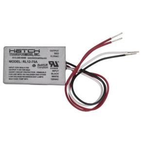 Hatch RL12-75A 75w Low Voltage Transformer, 120v AC Input, 12v Output, Side Leads "A" casing, Dimmable