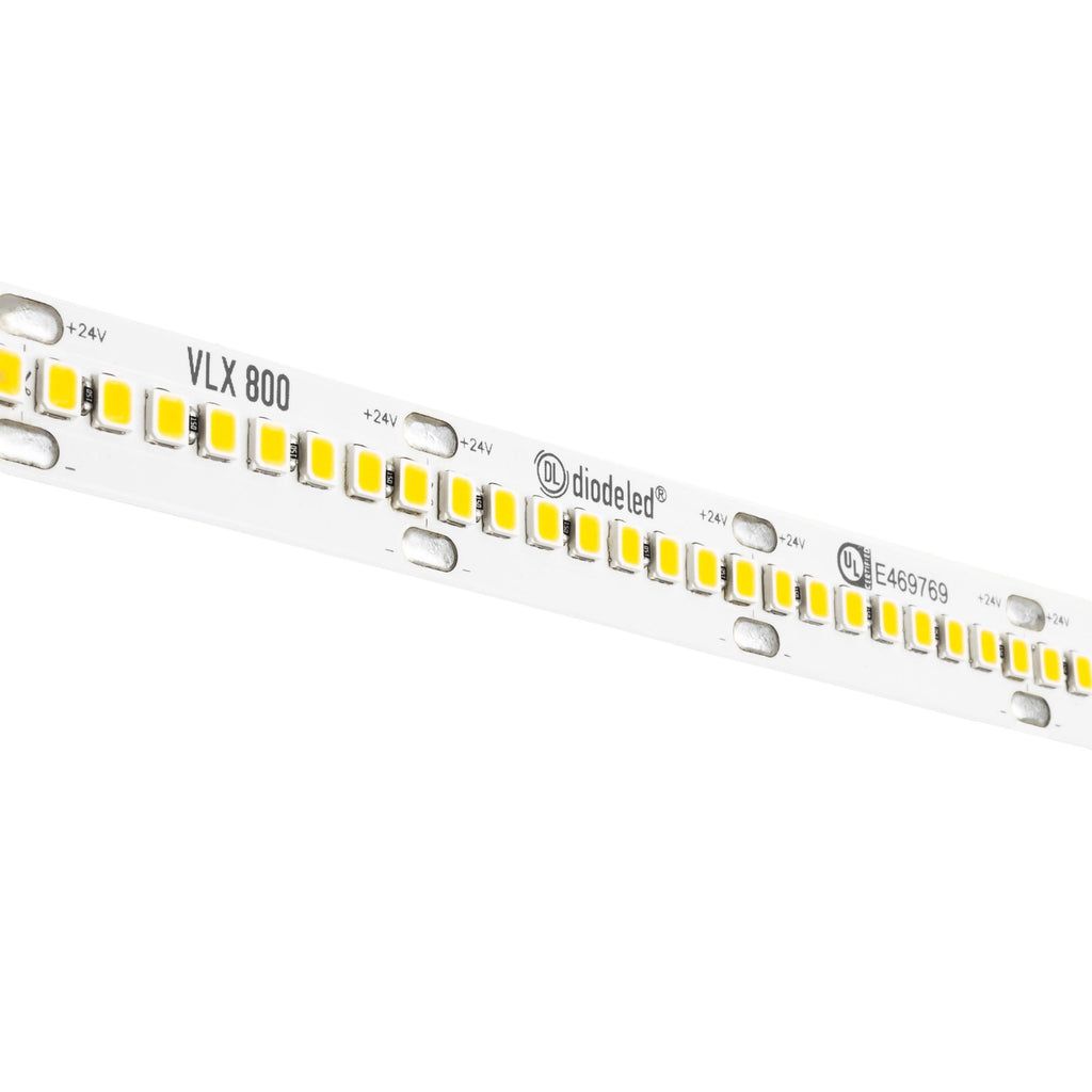 Diode LED DI-24V-VLX5-30-016 16' Roll Valent VLX5 Series Tape Light, 4.6 watts per foot, 557 lumens per foot, 3000K, 95 CRI, 50,000hr life, 24 Volt, Dimming, Field-Cuttable Every 1.32"